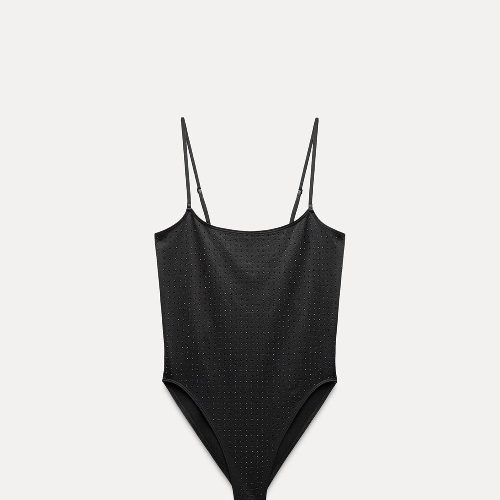 ZARA RHINESTONE BODYSUIT NWT SIZE XS